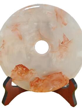 阿富汗玉石和氏璧平安扣摆件礼品