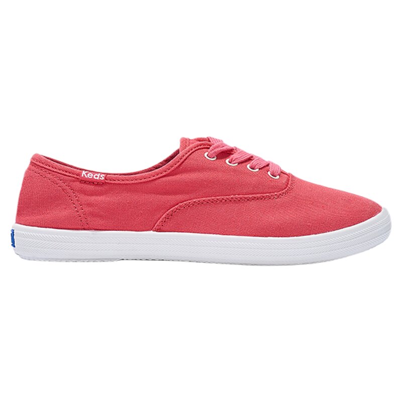 Keds做旧水洗布休闲鞋女2026春夏新品红色平底鞋轻便休闲低帮鞋