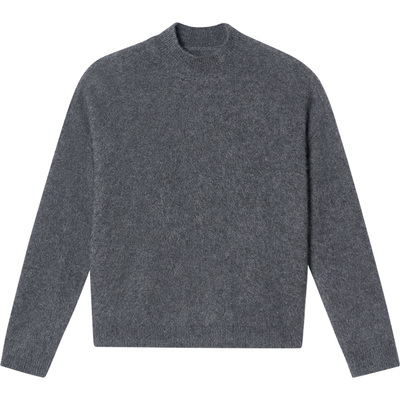 LK BENNETT纯色高级灰色圆领毛衣2025年新款牦牛绒套头针织衫