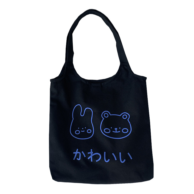 单肩日系原宿风大学生帆布包