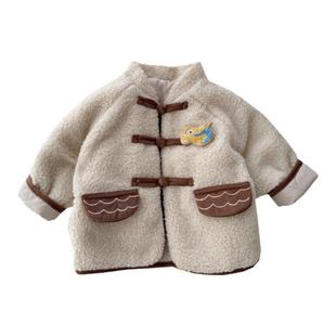 2025宝宝唐装过年衣服外套男童中国风拜年服新年保暖上衣周岁礼服