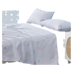 水星家纺抗菌全棉A类床单单件100纯棉儿童卡通宿舍家用床上用品