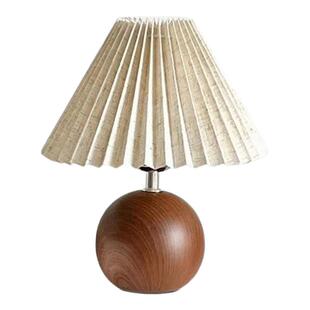 触摸感应复古百褶小台灯少女心卧室床头灯温馨轻奢装饰氛围感夜灯