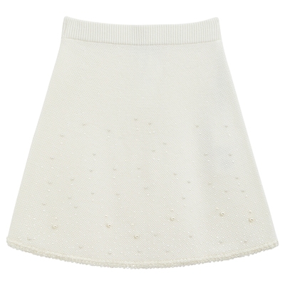 bebe冬季新款花边缀饰半身裙