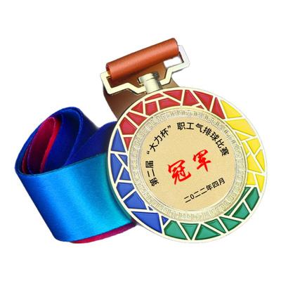 金属奖牌定制冠亚季军学校运动会篮球足球比赛金银铜牌幼儿园挂牌