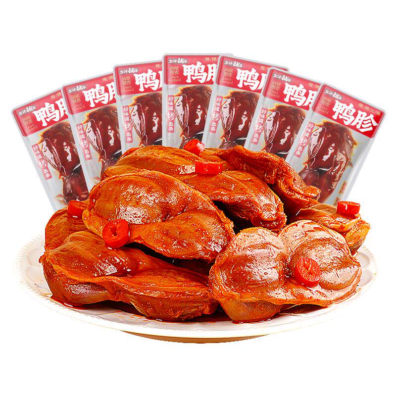 盐津铺子鸭肫鸭胗肉零食网红休闲食品小吃解馋追剧垫饥小零食鸭货