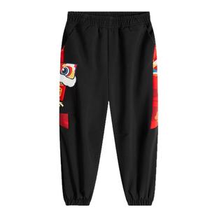 安踏儿童男小童运动长裤2025春季新年款舒适保暖儿童加绒运动裤子