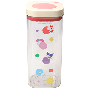 三丽鸥按压式真空猫粮储存桶狗粮密封罐防潮宠物猫咪收纳塑料盒子