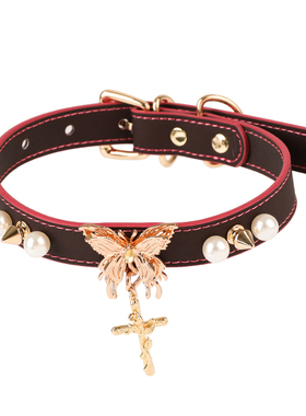 PUPPYRIDER温感变色蝴蝶十字项圈