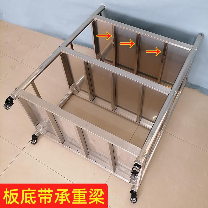 带轮不锈钢厨房置物架可推拉锅灶台架橱柜三层移动微波炉收纳架柜
