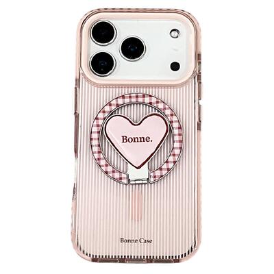 可爱爱心磁吸支架适用苹果手机壳