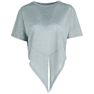 运动罩衫宽松打结短袖女速干