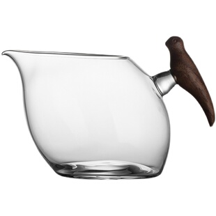 高档喜上眉梢玻璃公道杯加厚耐热单个匀杯日式茶具配件茶海分茶器