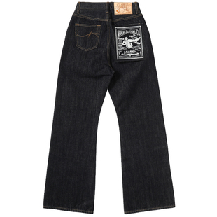 梦露Marilyn系列14OZ提臀747喇叭特深兰赤耳丹宁女牛仔裤 MMC窄幅