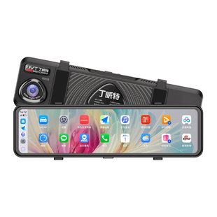 适用carplay/hicar华为智慧屏车载4K超清流媒体后视镜行车记录仪