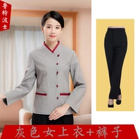 Серые женские топ+брюки