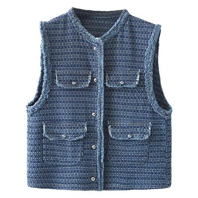 胖mm流苏小香风背心坎肩马甲外套