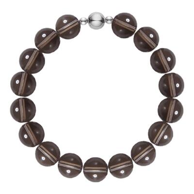 无用之用天然茶晶圆珠手链