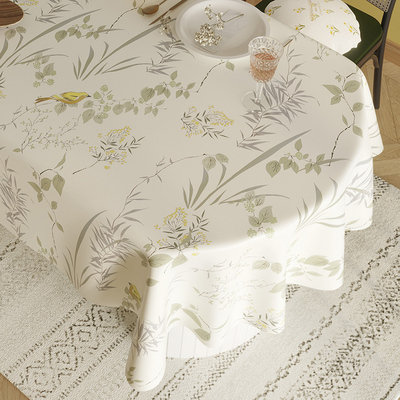 桌布防水防油防烫免洗法式椭圆形餐桌台布茶几2025年新款餐桌布