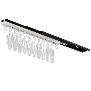 免打孔伸缩轨道挂钩夹宝宝袜子帽子收纳家用顶装抽拉式夹帽子神器