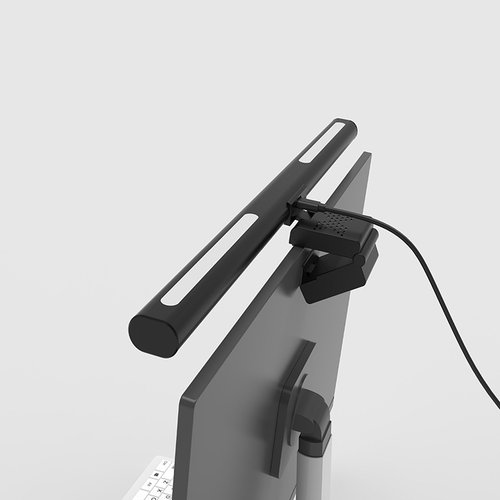 跨境铝合金曲屏显示器电脑挂灯LED远程直护眼屏幕七彩遥控背光屏