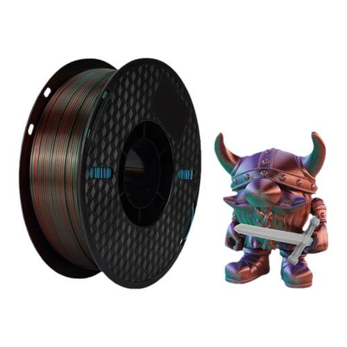 启庞3D打印耗材PLA丝绸单色/双色/三色 FDM多色丝绸渐变1kg 1.75mm 仿PLA彩虹混色3d 打印耗材