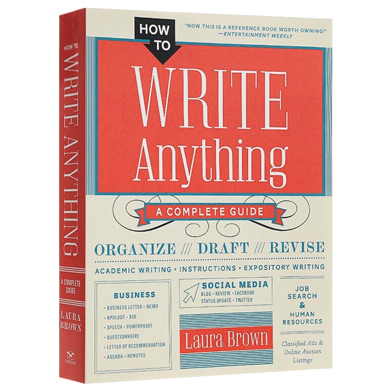 完全写作指南 英文原版 How to Write Anything A Complete Guide 英语写作指导书籍 Laura Brown 全英文版