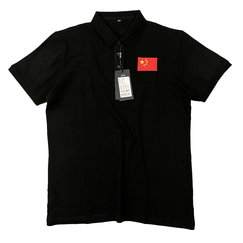 AIRKALLER/艾凱洛國旗刺繡POLO 開叉下擺 男士刺繡polo衫翻領(lǐng)短袖