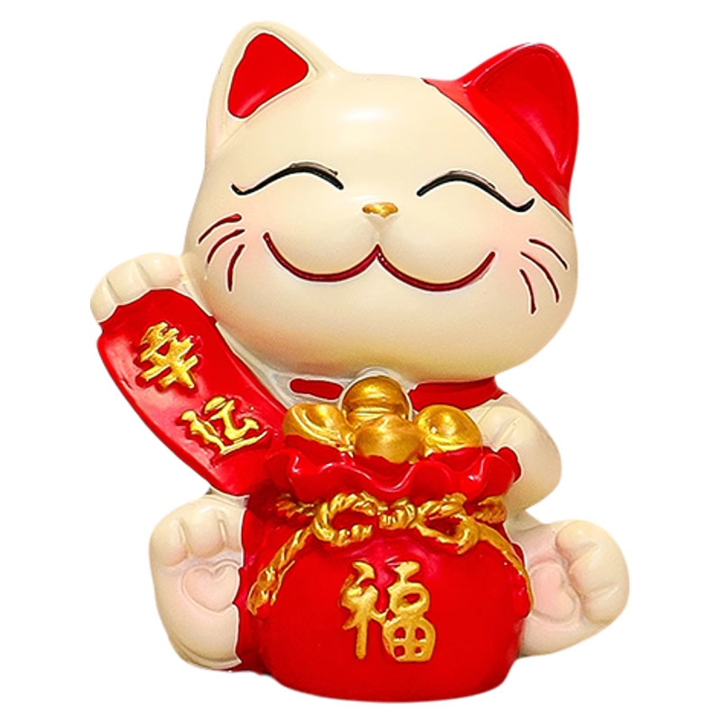 电脑桌办公室书桌装饰小摆件招财猫乔迁新居入户玄关电视柜装饰品