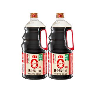 海天0金标生抽1.9L*2瓶0添加特级酱油炒菜点蘸整豆酿造调味品