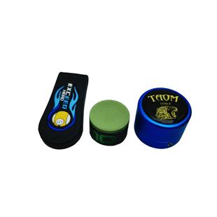 伯威出品Taom塔悟姆圆形巧粉台球杆枪粉巧克粉枪头粉桌球壳粉台球