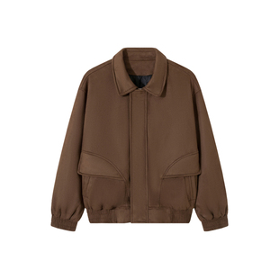 何记港风/复古仿皮绒冬季羽绒服 短款90鸭绒工装加厚保暖外套男女