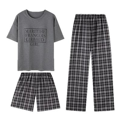 卡之恋夏季女款睡衣短袖三件套装