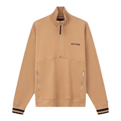 Tommy男装纯棉拉链半襟运动卫衣