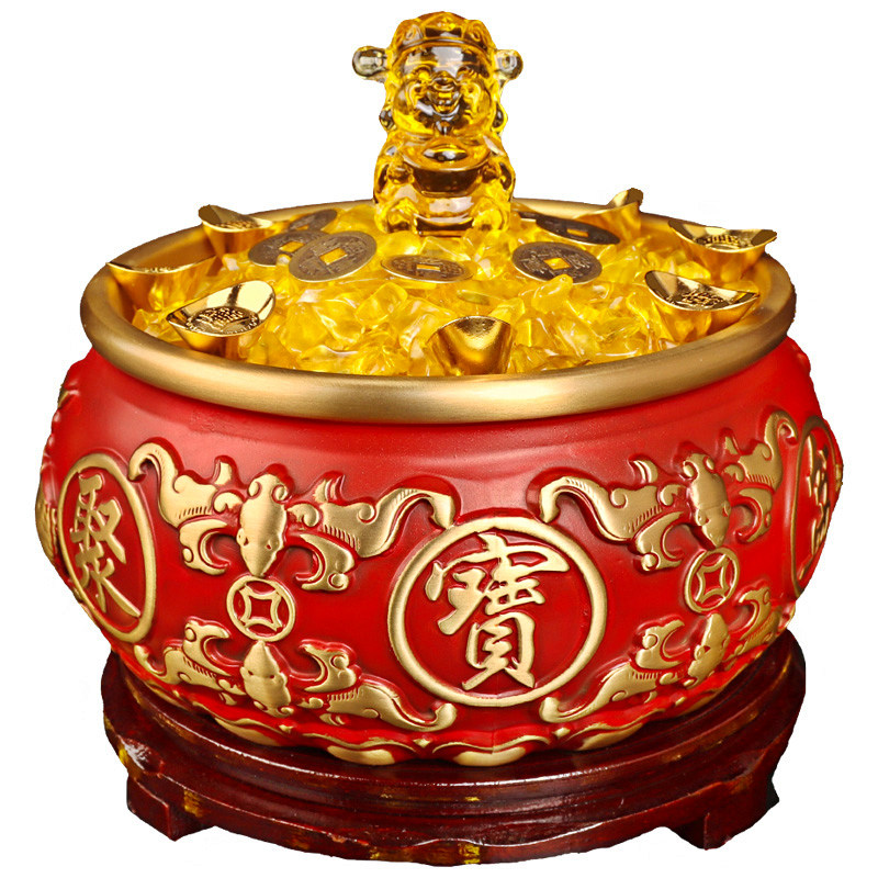铜质聚宝盆存钱罐铜缸铜米缸聚财