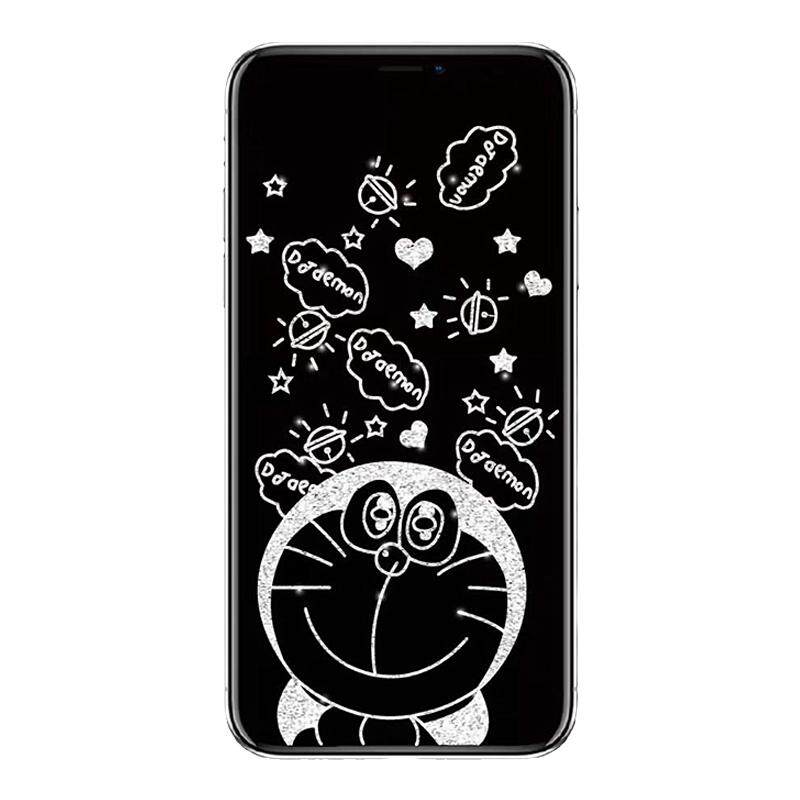 日系卡通适用iPhone16息影钢化膜15promax防窥膜14苹果13pro全屏覆盖12max手机贴膜11女款14pl
