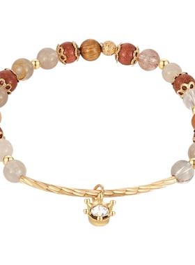 AJIDOU阿吉豆手链女时尚首饰通勤出游水晶拼接串珠手串手环