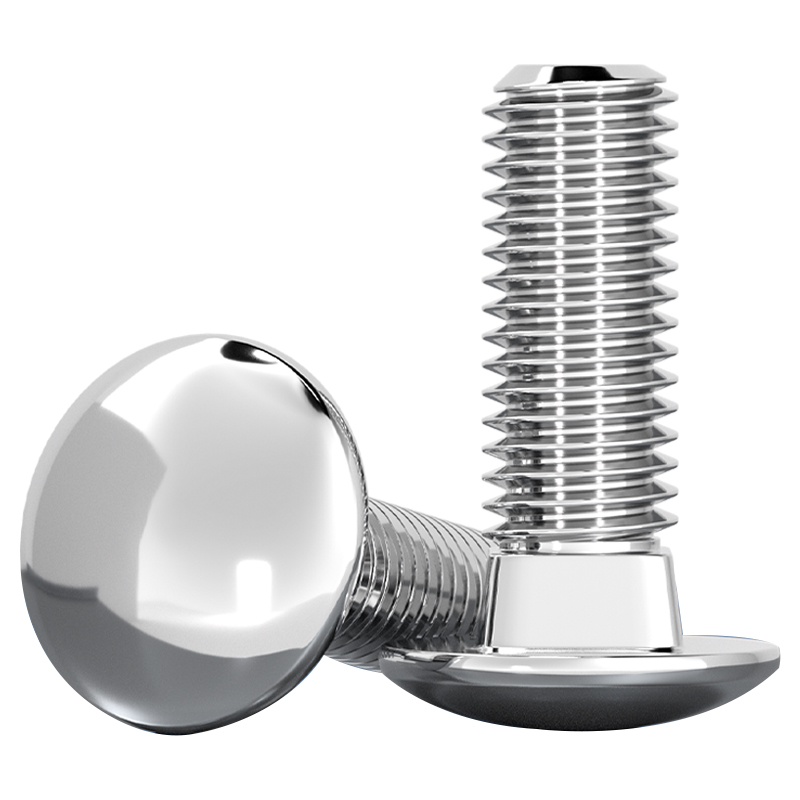 201不锈钢小半圆头方颈马车螺栓大扁头方颈螺丝货架螺钉M5M6M8M10