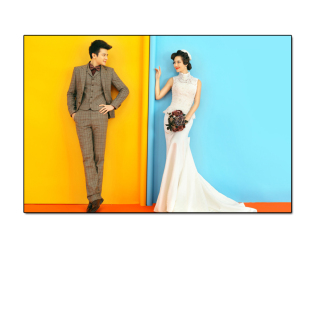 相片照片水晶拉米娜摆台婚纱照放大相框木版画毕业照订定制全家福