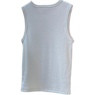 工字无袖白色背心女夏季外穿螺纹修身显瘦内搭打底圆领T恤上衣