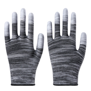 PU涂指涂掌尼龙带胶劳保手套