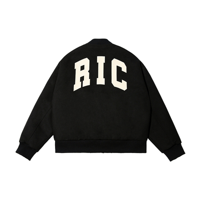 RIC撕裂笑脸情侣外套美式棒球服