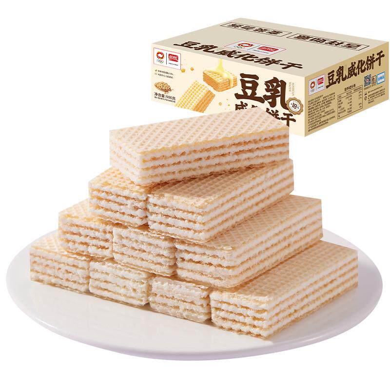 盼盼梅尼耶豆乳威化饼干零食咸香