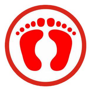 幼儿园地面定点贴站位地贴工厂车间学校排队圆形脚丫脚印地板贴纸