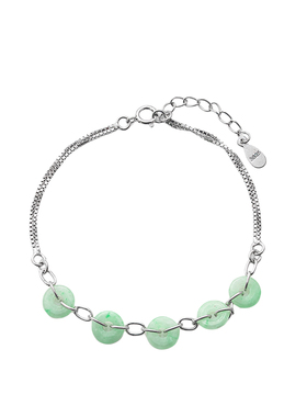 小玉扣手链纯银中国风雅致时尚女