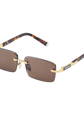 茶色商务太阳镜东海水晶石头眼镜