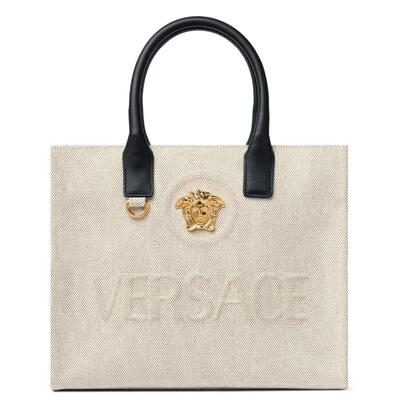 【24期免息】VERSACE/范思哲 女士La Medusa 小号帆布托特包
