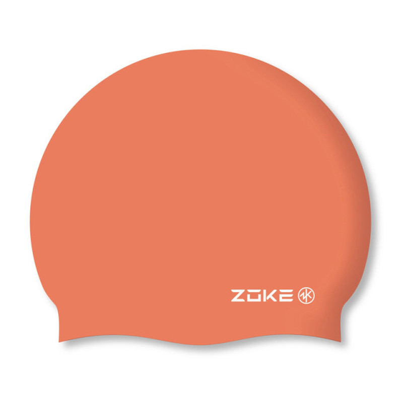 zoke洲克纯色硅胶泳帽素色防水不勒头大码成人护耳低阻力专业泳帽