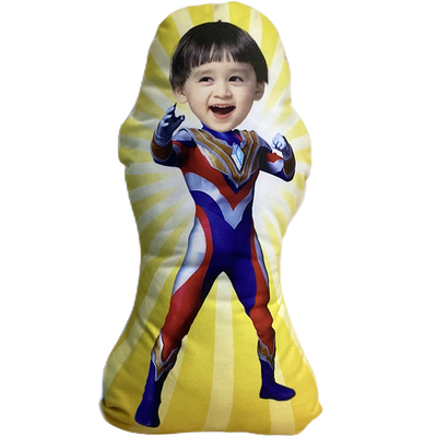 真人特利迦奥特曼玩具异形抱枕定制来图制作照片儿童抱枕靠垫公仔