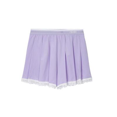 ANNASUI安娜苏运动蕾丝边高腰A字百褶外穿运动短裤女吸湿速干凉感